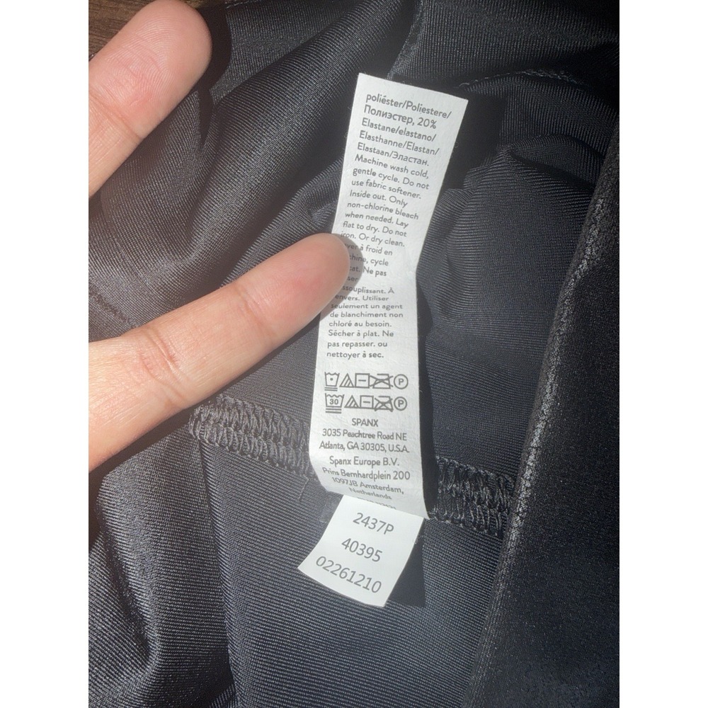 SPANX Women's 1X Faux Leather Leggings Pants Skinny 2437P Tight Casual Black NEW - Picture 10 of 15